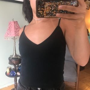 Brandy Melville Black Ribbed Tank Top ✨SOLD✨